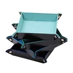 Boîte de rangement pliable minimaliste en cuir velours à 4 angles pour papeterie et jouets, format moyen, fabriquée en Chine - Product Image 2