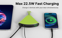 Batterie externe portable d'urgence Li-Polymère 10000mAh avec crochet tendance et charge rapide max 22.5W