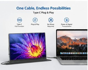 AHXJKA 10,5 Zoll 1920x1280 IPS LCD Touchscreen Tragbarer Monitor Typ C Plug&Play Eingebaute Lautsprecher Gaming Laptop 300cd/<span class=keywords><strong>m</strong></span> - Product Image 4