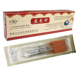 Agulhas descartáveis para acupuntura com alça espiral estéril QUAN HE, enrolamento manual feito à mão, anti-alergia, 100 unidades por caixa - Product Image 4