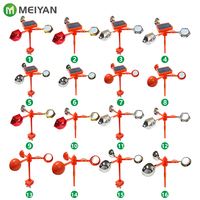 Répulsif d'Oiseaux Solaire et Éolien MEIYAN, Réflexion à 360 Degrés, Résistant aux UV, Dissuasion Ultrasonique pour Ferme, Verger, Champ de Tomates