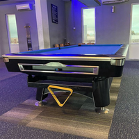 Robuster Billardtisch aus Massivholz mit Gummiboden, klappbar, umweltfreundlich, langlebig, 8ft/9ft, für Zuhause und Club