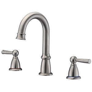 Brass đòn bẩy đôi rộng rãi 3 lỗ phòng tắm vòi trong PVD nickle lưu vực tap - Product Image 1
