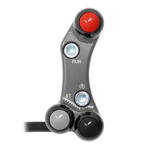 Interrupteur de guidon droit pour Kawasaki Ninja ZX-10R (trous décalés) (titane) - Product Image 1