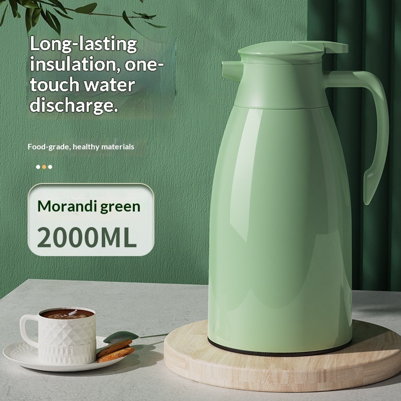 Smart Thermal Pot Double Wall Glass Liner Temperature Display Minimalist Hand Grip Household Large Capacity 24-36 Hours Heat