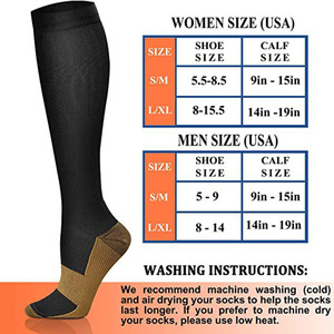 Meias de Compressão Esportivas de Alta Qualidade até o Joelho, Meias de Compressão Graduada de Bambu Personalizadas e Modernas - Product Image 3