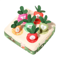 Jouet en peluche carotte éducatif précoce pour bébé, ensemble de jouets sensoriels pour nourrissons, avec fonction de tirer les radis, pour la reconnaissance des couleurs, des nombres et des formes, idéal comme cadeau