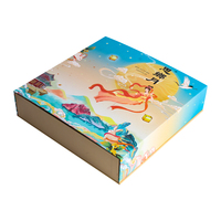 Boîte à collation artisanale traditionnelle de haute qualité en carton rigide, conteneur cadeau pour gâteaux de lune, recyclé, avec laminage mat et éponge