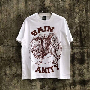 <span class=keywords><strong>T</strong></span>-<span class=keywords><strong>shirt</strong></span> da Uomo di Alta Qualità Saints Vanity, 100% <span class=keywords><strong>Cotone</strong></span> Pesante, Stampa Fiamme Personalizzata, Oversize, Stile Streetwear, Maniche Corte - Product Image 2