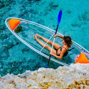 Anti-aging Transparent PC 1 Person Fishing <b>Kayak</b> Surfing Outdoor Water Sport Scenic Amusement <b>Boat</b> Wholesale - Product Image 1