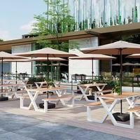 Prix DDP USA 2025 – Table à manger moderne haut de gamme 6 places avec plateau en marbre et structure en bois massif – Ensemble de salle à manger extensible pour la maison