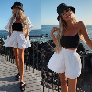 IStapromo Gifts Women's Casual Summer <b>Set</b> 100% polyester Terry Beach Towel Single Button Shirt and Shorts - Product Image 5