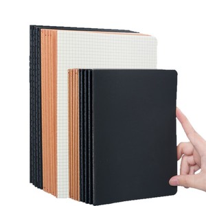 Quaderni A4 in Carta Kraft con Rilegatura a Filo, Copertina Nera, Pagine a Quadretti per Compiti <span class=keywords><strong>degli</strong></span> <span class=keywords><strong>Studenti</strong></span> - Product Image 1