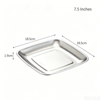 Plaque de cuisson carrée épaissie en acier inoxydable 304, plateau multifonctionnel pour barbecue, plateau plat pour servir les sushis