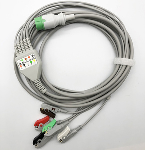 Câble <span class=keywords><strong>ECG</strong></span> 6 broches 3/5 fils compatible avec le moniteur médical <span class=keywords><strong>Zoncare</strong></span> Hwatime - Product Image 3