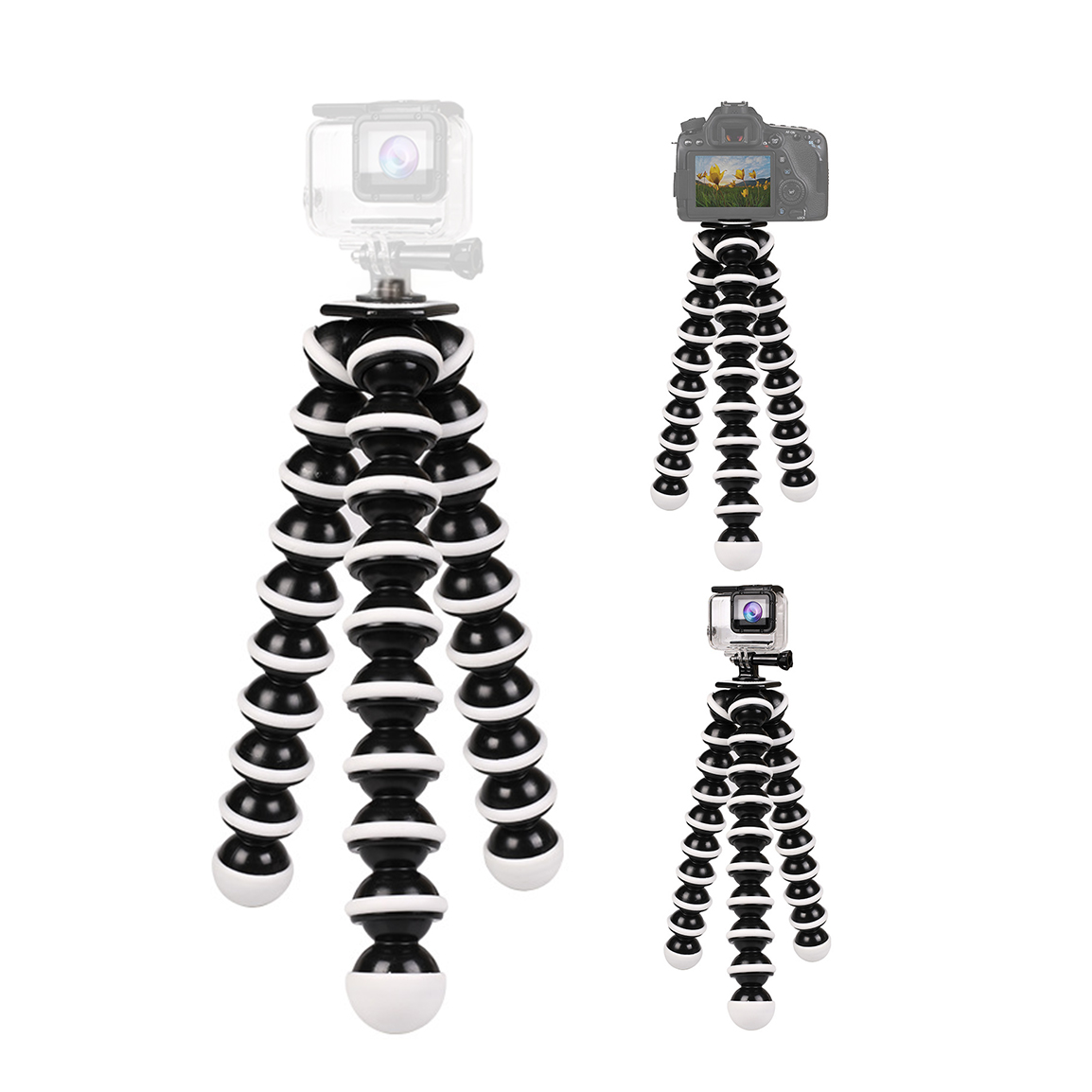 Hongdak Remote Control Camera Tripod Head Octopus Tripod Flexible Tripod Stand for Phone Action Camera Outdoor Shooting