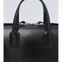 Sacoche d'affaires exécutive pour ordinateur portable, en fibre de carbone et cuir premium, style sport 2026, imperméable