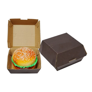 Tùy chỉnh in logo dùng một lần thức ăn nhanh Takeaway bao bì bánh <span class=keywords><strong>hamburger</strong></span> sóng giấy Bao bì hộp - Product Image 6