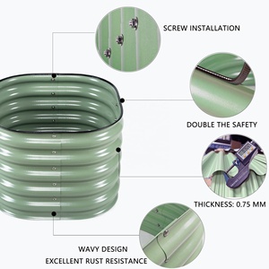 Cama de jardín de metal resistente a la corrosión, maceta elevada para verduras, flores, patio trasero al aire libre, jardinería - Product Image 4