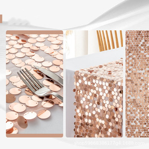 Gran <span class=keywords><strong>camino</strong></span> <span class=keywords><strong>de</strong></span> lentejuelas oro plata <span class=keywords><strong>Mesa</strong></span> bandera tamaño personalizado bienvenida boda Fiesta Hotel decoración gran brillo lentejuelas <span class=keywords><strong>camino</strong></span> <span class=keywords><strong>de</strong></span> <span class=keywords><strong>mesa</strong></span> - Product Image 3