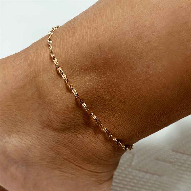 Gold chain anklet