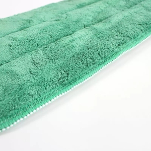 Étiquette de lavage en microfibre corail polaire tampons de vadrouille plats Absorption ménage épais chiffon de nettoyage de sol pour sol - Product Image 5