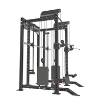 Jaula eléctrica de acero para gimnasio en casa, estación multifunción para culturismo, entrenamiento de brazos, máquina Smith de Fitness, estante para sentadillas, Cable cruzado