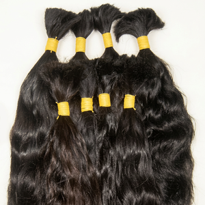 Natural Wave 12A Grade Unprocessed Bulk Indian Remy Human Hair 100g <b>Machine</b> Double Weft No Lice Nuts Virgin One Donor Raw Hairs - Product Image 1
