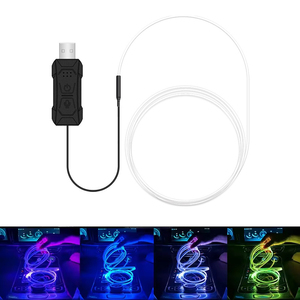 ชุดสายเคเบิลใยแก้วนำแสง5V สำหรับตกแต่งภายในรถยนต์แผงควบคุมด้วยสายยูเอสบีส่วนกลางชุดควบคุมแอปสายไฟเบอร์ออปติกอัจฉริยะ - Product Image 1