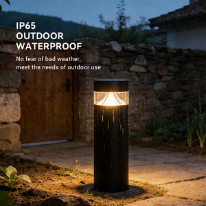 Высококачественный садовый декоративный светильник: регулируемый светодиодный фонарь-столбик с теплым светом, круглый прожектор для наружного освещения - Product Image 2