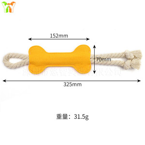 ของเล่นกระดูกสัตว์เลี้ยง, ของเล่นเคี้ยวเชือกฝ้ายสักหลาด, ลูกบอลสัตว์เลี้ยง, ของเล่นฝึกเคี้ยวสำหรับสุนัขและแมว - Product Image 5