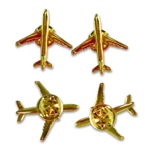 Airplane Pin Supplier Custom 3D Airplane Shape Metal Lapel Pin Badge Aviation Aircraft Airplane Badge