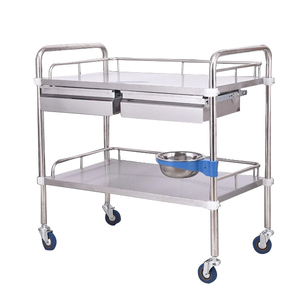 Best Price Hospital Furniture Cheap Stainless Steel Medical Clinic Waste Cleaning <strong>Trolley</strong> - Product Image 3