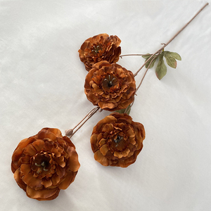 Flores Artificiales Color <span class=keywords><strong>Café</strong></span> Oscuro, Lirios Silvestres <span class=keywords><strong>de</strong></span> Tallo Largo para Decoración <span class=keywords><strong>de</strong></span> Bodas - Product Image 5