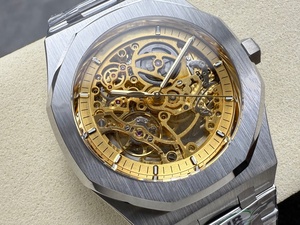 Super Quality Diving Waterproof Mechanical <b>Watch</b> 41mm THB Factory 3120 Movement 154--07 <b>Skeleton</b> <b>Watch</b> yellow dial - Product Image 3