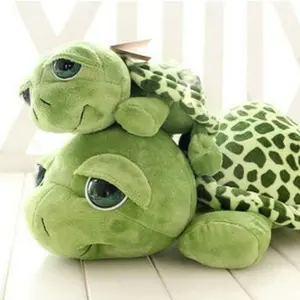 批发定制来样定做20厘米-80厘米可爱海龟娃娃大眼睛绿海动物龟玩具棕色海龟抱枕