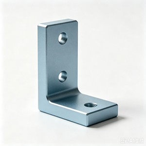 Support d'angle en L CNC, fabriqué en alliage d'aluminium 6061-T6, utilisé pour l'assemblage de profilés industriels en aluminium. - Product Image 2