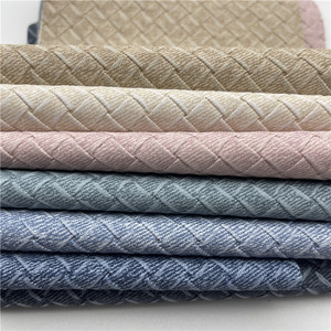 Nueva moda Denim tejido textura repujado Pu cuero sintético para bolsos de mano Material de zapatos - Product Image 5
