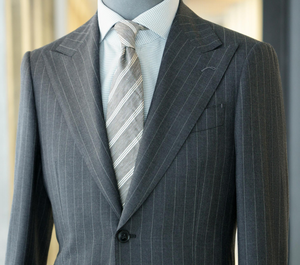 Blazer homme en laine 100% coupe ajustée, style italien, à rayures, simple boutonnage, style mode, <span class=keywords><strong>costume</strong></span> classique <span class=keywords><strong>sur</strong></span> <span class=keywords><strong>mesure</strong></span> MTM - Product Image 2