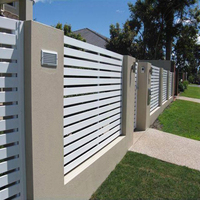 Portail Coulissant Automatique Moderne en Alliage d'Aluminium 6x6ft Écologique et Durable avec Moteur Électrique pour Maison, Jardin, Villa