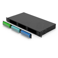 24-Port adaptor LC 4-Link 96-Core ODF Fiber Fusion Pull-Out Panel Patch 1U kotak distribusi serat optik