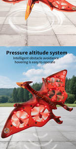 โดรนบังคับวิทยุแบบเหนี่ยวนำ โฟมกันกระแทก รูปทรงปีกสัตว์บิน ไทรโดแดคทิล ไทรโซซอร์ ไดโนเสาร์  พร้อมอุปกรณ์เสริมสำหรับเน็ตฟลิกซ์ - Product Image 6