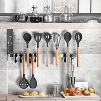 Meilleures ventes Ensemble d'ustensiles de cuisine en silicone 12pcs avec support Outils de cuisine de qualité supérieure