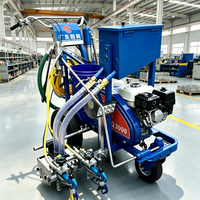 Machine de marquage routier par pulvérisation à froid sans air avec pompe 1500 psi pour le travail de peinture de lignes fines sur route