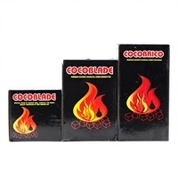 Vente directe usine COCOBRICO Charbon carré pour chichas arabes, fabriqué à partir de coques de noix de coco, teneur en carbone fixe >95%, stock prêt à être expédié