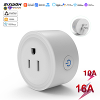 Enchufe Inteligente SIXWGH Matter 10A 16A Tipo B para EE. UU., Enchufe WiFi Tuya Smart Life con Medidor de Energía, Control por Voz con Alexa, Google, Apple y SmartThings