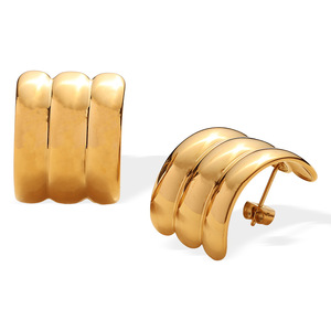 Geometric <b>Stud</b> Earrings Gold <b>Silver</b> Zinc Alloy Party Fashion Women's Earrings EH482 - Product Image 5