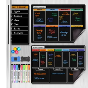 2023 Monatlich wöchentlich Täglich Hochwertiger magnetischer Whiteboard-Kalender planer für Trocken lösch geräte für den Kühlschrank