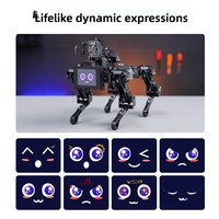 Raspberry Pi 5, Perro Mecánico de Cuatro Patas con Visión Artificial, Brazo Robótico de Gran Tamaño con Reconocimiento de Voz Inteligente CM5