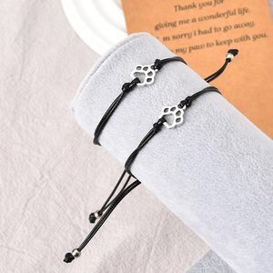 Wholesale 2PCS Dog Paw Print Bracelets <b>Memorial</b> <b>Gifts</b> Bracelet for Pet Loss of Sympathy <b>Gift</b> - Product Image 4
